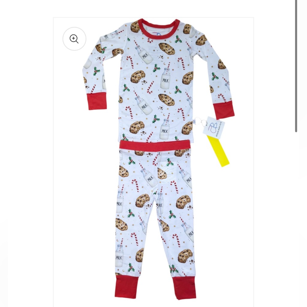 Brand New Sugar Baby Bamboo Christmas Milk & Cookies Long Sleeve & Pants 4T, 5/6